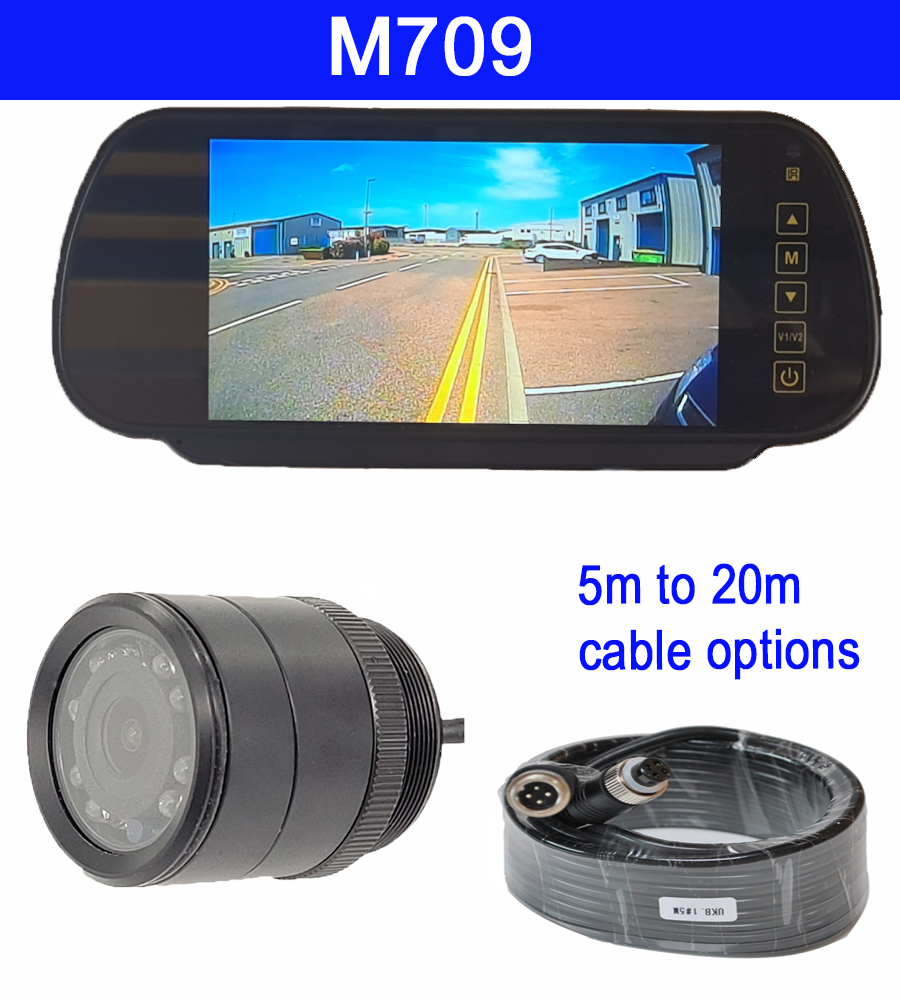 7 inch mirror monitor monitor and CCD bullet reversing camera